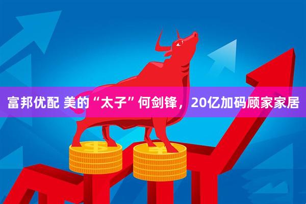 富邦优配 美的“太子”何剑锋，20亿加码顾家家居