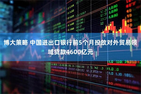 博大策略 中国进出口银行前5个月投放对外贸易领域贷款4600亿元