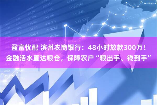 盈富忧配 滨州农商银行：48小时放款300万！金融活水直达粮仓，保障农户“粮出手、钱到手”