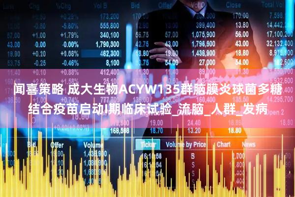 闻喜策略 成大生物ACYW135群脑膜炎球菌多糖结合疫苗启动I期临床试验_流脑_人群_发病