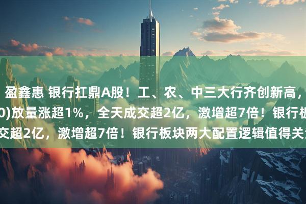 盈鑫惠 银行扛鼎A股！工、农、中三大行齐创新高，银行ETF龙头(512820)放量涨超1%，全天成交超2亿，激增超7倍！银行板块两大配置逻辑值得关注！