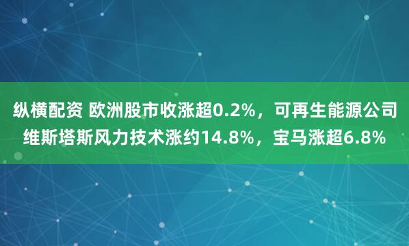 纵横配资 欧洲股市收涨超0.2%，可再生能源公司维斯塔斯风力技术涨约14.8%，宝马涨超6.8%