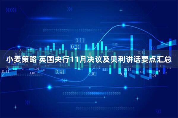 小麦策略 英国央行11月决议及贝利讲话要点汇总