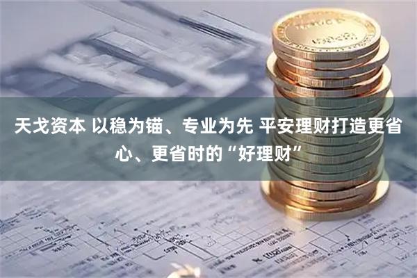 天戈资本 以稳为锚、专业为先 平安理财打造更省心、更省时的“好理财”